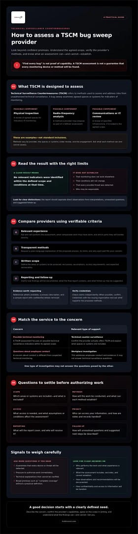 TSCM Bug Sweep Services: A Practical Guide to Choosing a Provider