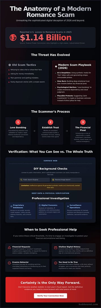 Online Dating Scam Investigator: Professional Verification Strategies for 2026