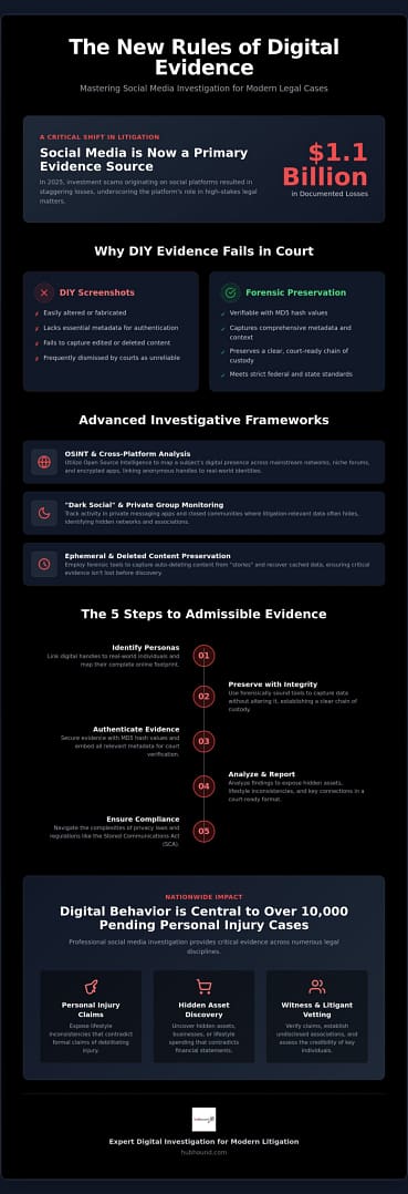 Social Media Investigation for Legal Cases: A 2026 Guide to Digital Evidence