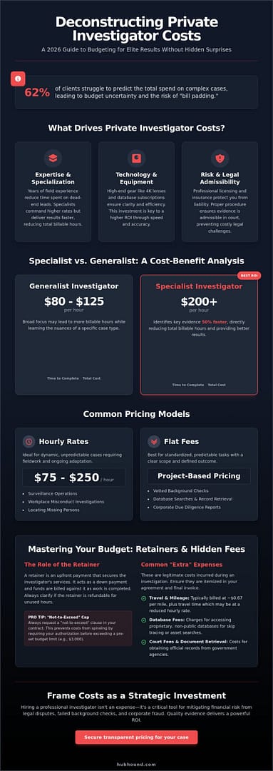 Private Investigator Cost: The 2026 Professional Pricing and ROI Guide