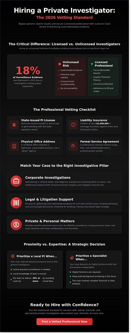 Finding a Professional PI Near Me: The 2026 Guide to Vetting Private Investigators