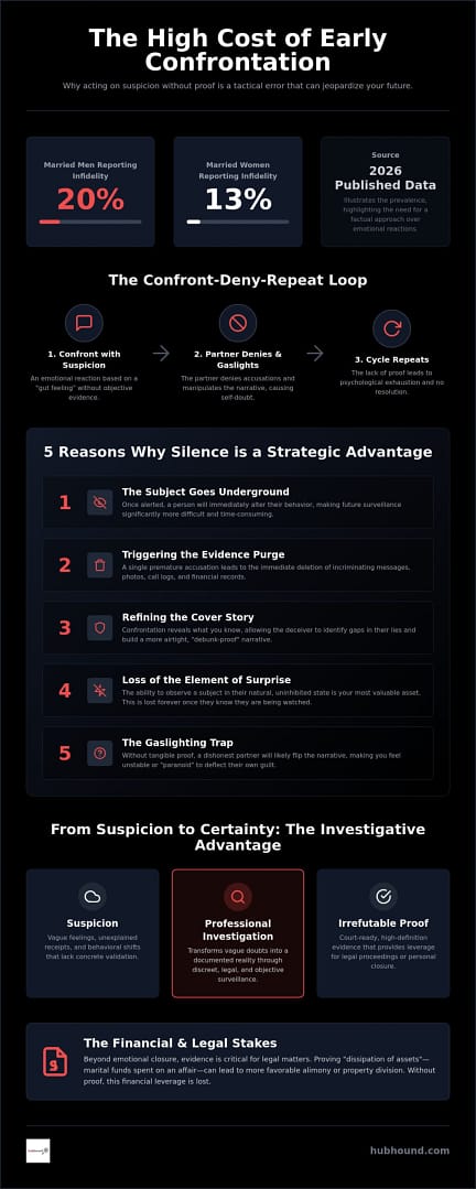 Why You Shouldn't Confront a Cheating Spouse Without Proof: The Investigative Perspective