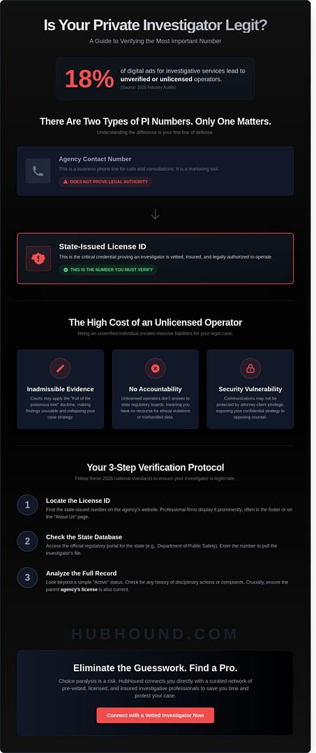 How to Find and Verify a Private Investigator Number: A Professional Guide for 2026