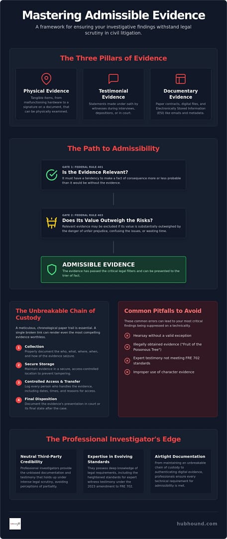 Admissible Evidence for Civil Litigation: The Professional Investigator’s Guide