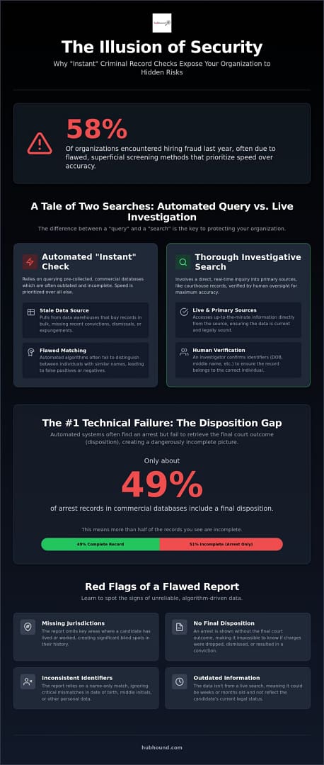 The Hidden Risks: 5 Major Problems with Instant Online Criminal Record Checks in 2026