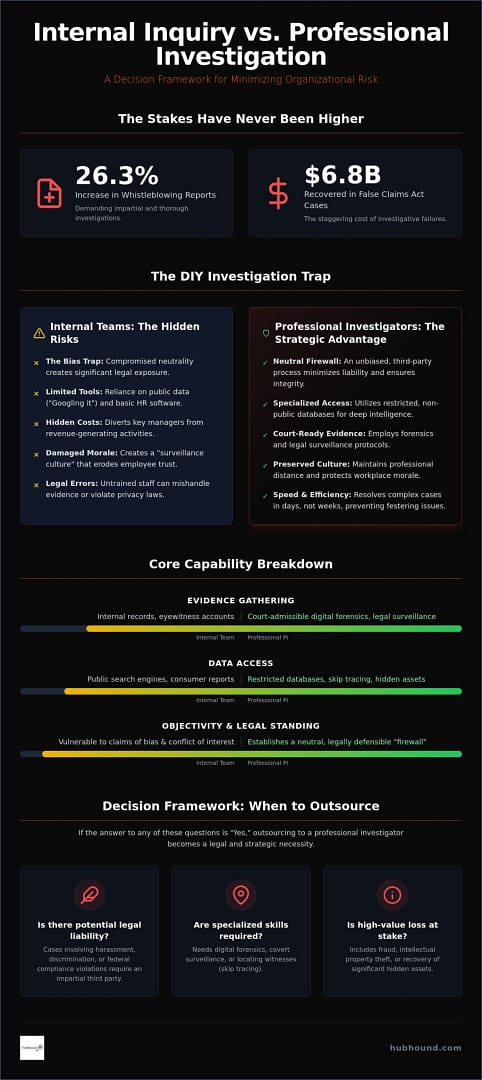 When to Hire a Private Investigator vs. Handling It Internally: A 2026 Strategic Guide
