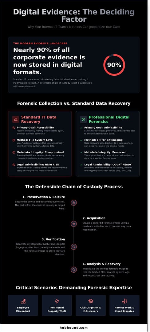 Digital Forensics & Data Recovery: Securing Court-Admissible Evidence in 2026