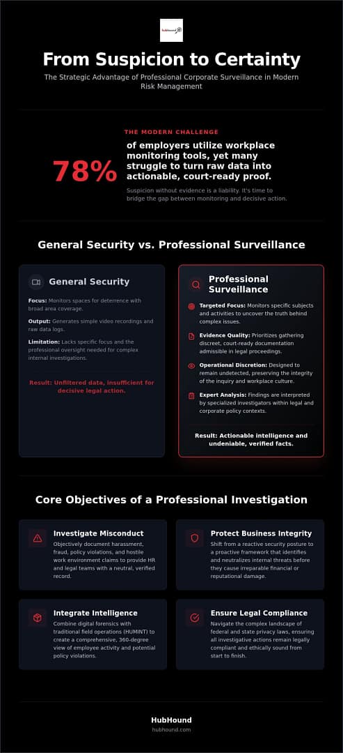 Corporate Surveillance Investigations: The 2026 Professional Guide to Business Integrity