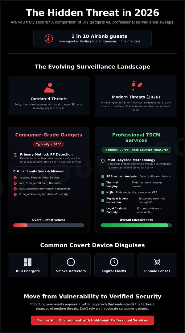 Hidden Camera Investigation Services: The 2026 Professional Guide to Privacy Protection