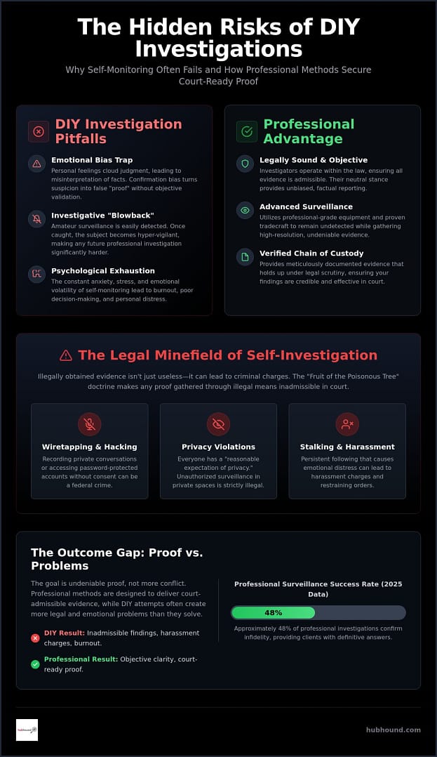 The Critical Limitations of DIY Infidelity Investigations: Why Doing It Yourself Fails
